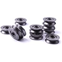 atoplee 10 pcs acero de alto carbono alambre V Groove Pulley